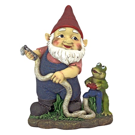 Design Toscano Firefighter Franz and his Frog Fire Brigade Garden Gnome Statue QL306832